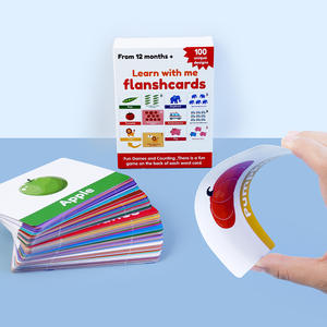 แฟลชการ์ดตัวเลขสำหรับเด็กวัยหัดเดิน100ชิ้นคำตัวอักษรรูปสัตว์รูปผลไม้ - Product Image 5