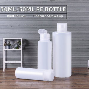 Flacon vide <span class=keywords><strong>pour</strong></span> nettoyant visage Weikang 100 ml en LDPE, forme cylindrique, avec surface gravée à l'acide, bouchon à vis, bouchon intérieur lavable, éponge en <span class=keywords><strong>feutre</strong></span> - Product Image 3