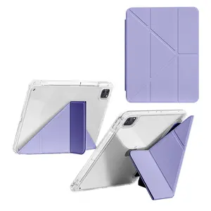 Folio Flip PU custodie per Tablet in pelle Smart Clear PC custodia per bambini tablet per ipad di nona generazione custodia 10.2