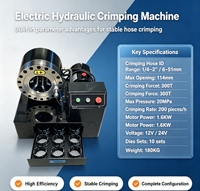 Machine à sertir les flexibles hydrauliques portable 12V/24V de 2 pouces, fournie par l'usine, presse à flexibles mobile 6-51mm pour service sur site