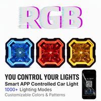 Feux LED RGB à commande intelligente par application, plus de 1000 modes, feux de jour étanches pour camion