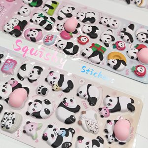 Sang trọng Squishy long lanh PVC căng thẳng-cứu trợ Stickers-sinh thái thân thiện không thấm nước tự dính chậm phục hồi Kawaii 3D Decal sưng húp - Product Image 1