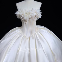 Robes de mariée Jancember JFH183, magnifiques robes de bal en satin à fleurs 3D, style princesse