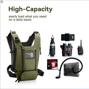 Seibertron Tactical Molle Hydration Carrier Pack Backpack Great for Outdoor Sports of Running Hiking Camping Cycling Motorcycle Fit 2L or 2.5L water bladder (not included) Khaki
