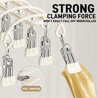 Stendibiancheria Ovale in Acciaio Inox con 20 Clip, Design Moderno e Minimalista, Antivento, per Calzini, Biancheria Intima e Vestiti