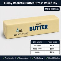 Jouet anti-stress en forme de beurre à remontée lente - Unisexe pour les 14 ans et plus - Jeu sensoriel - Design Kawaii - Fabriqué en Chine
