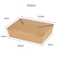 Barquette jetable rectangulaire en papier kraft biodégradable de qualité alimentaire pour frites, idéale pour la restauration rapide, options personnalisables