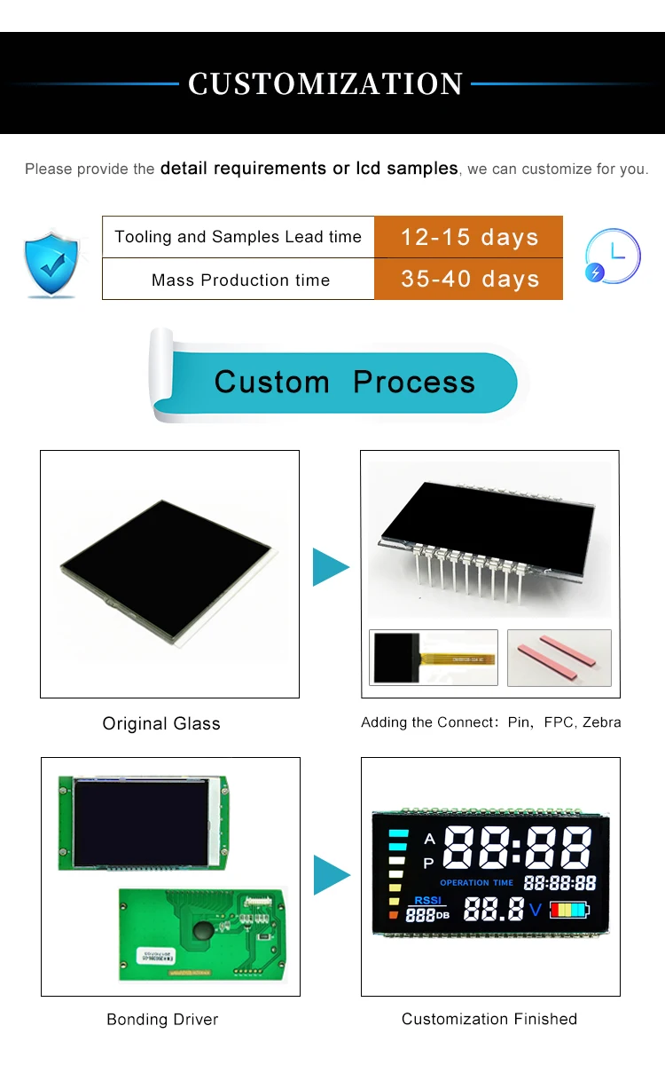 Shenzhen Factory 3.13 Inch IPS 379x960 Resolution Display TFT LCD