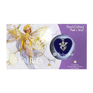 สร้อยคอแฟชั่น Muses Jewels สำหรับพิธีบัพติศมาเด็กทารก ประดับมุกหอยนางรม พร้อมกล่องของขวัญ จี้รูปนางฟ้า สร้อยคอไข่มุกน้ำจืดขนาด 6 มม. - Product Image 1