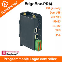 Controlador PLC Raspberry Pi CM4, Programación PLC, 6 E/S (2DI/2DO), Controlador PAC Dedicado, Sistema Operativo Linux, Control Industrial