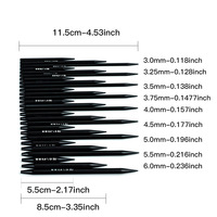 Aiguilles à tricoter circulaires interchangeables, lot de 3 pièces, 5 cm, 8 cm, 11,5 cm, en aluminium, détachables, pour tricot de laine, bricolage, tissage