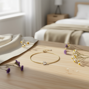 Cavigliera in acciaio inossidabile con lettera D, design minimalista per donna, gioielli alla moda - Product Image 3