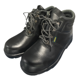 Chaussures de sécurité unisexes anti-rayonnement nucléaire, tige en cuir véritable avec embout en acier, maille et semelle intérieure en PU pour travaux de construction - Product Image 1