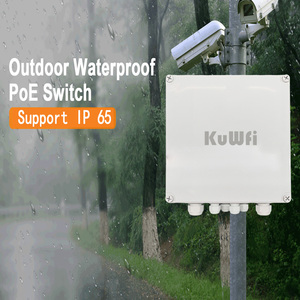Conmutador POE KuWFi impermeable para exteriores, 8 puertos <span class=keywords><strong>Gigabit</strong></span>/<span class=keywords><strong>Megabit</strong></span>, conmutador POE opcional para cámaras CCTV - Product Image 6