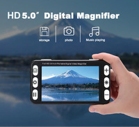 Portable Digital Video Magnifier 2X-48X Amplification Viewing 5.0 Inch Digital Magnifier with Wide Angle Camera for HD Image