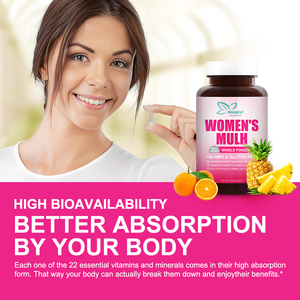 Nhãn hiệu riêng Womens mulh viên nang hỗ trợ năng lượng miễn dịch da tiêu hóa trái tim xương sức khỏe dinh dưỡng bổ sung - Product Image 5