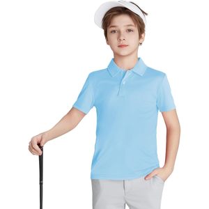 Polo de Rendimiento para Niños, 100% Poliéster, Secado Rápido, Uniforme Escolar de Golf, UPF 50+, Cuello Camisero, Manga Corta - Product Image 1