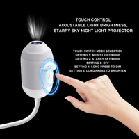 6 Projektionsfolien Galaxie-Sternprojektor Nachtlicht ABS-Material USB-Betrieben Einstellbare Helligkeit Mini-Projektor für Schlafzimmer