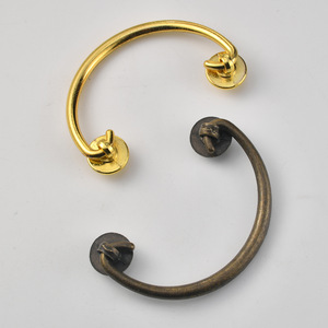 Furniture Handle Ring Zinc Alloy Antique Bronze <b>Gold</b> 83mm Hole Spacing Drawer <b>Cabinet</b> Easy Installation - Product Image 1