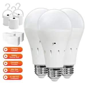 Led rechargeable bulb and emergency bulb 7w 9w 12w energy saving rechargeable intelligent emergency bulb led