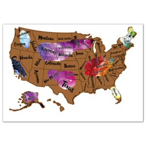 Bộ Quà Tặng Bản Đồ Du Lịch Scratch Off Poster Của Hoa Kỳ Tùy Chỉnh - Product Image 5
