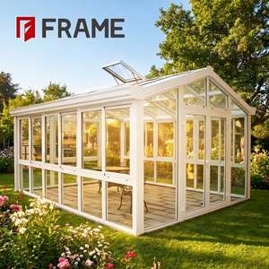Véranda en aluminium à rupture de pont thermique, double vitrage Low-E, isolée, pour jardin, utilisable toute l'année - Product Image 1