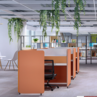 Paravent décoratif amovible en fibres pour bureau, pour protéger la vie privée