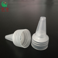 Bouchon torsadé en plastique de haute qualité de 24mm et 28mm avec bouchon à vis à double couche à buse longue vente chaude pour l'emballage de bouteilles