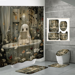 Cortina de Ducha de Poliéster con Estampado Digital, Cortina de Baño con Diseño Personalizado, Venta al Por Mayor - Product Image 1