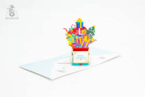 Cartes de Noël 3D Pop Up de haute qualité, cartes de voeux artisanales pour les vacances vietnamiennes, vente en gros - Product Image 4