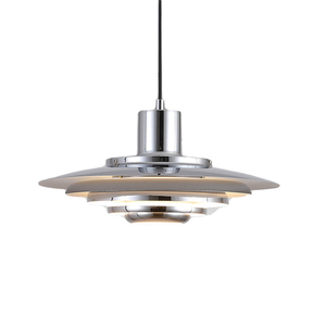 Factory Wholesale Fashional Minimalist Hanging Lighting Fixtures Creative Aluminum Frisbee E27 Modern Chandelier Pendant <b>Lights</b> - Product Image 2