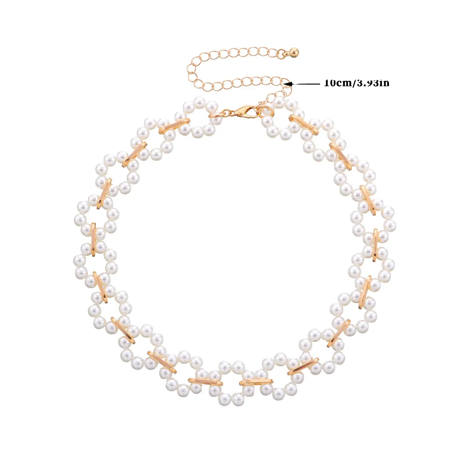 M596 Dropshipping Kalung Kerah Desain Niche Mutiara Kepang Murah Rantai Tulang Selangka Kepribadian Sederhana