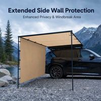 Auvent latéral de voiture imperméable résistant aux UV à double couche pour toutes les saisons, abri de camping sur le toit de SUV 4x4, ouverture automatique
