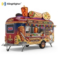 Camion de restauration entièrement équipé, remorque de kebab mobile personnalisée avec équipement de cuisine complet, acier inoxydable commercial