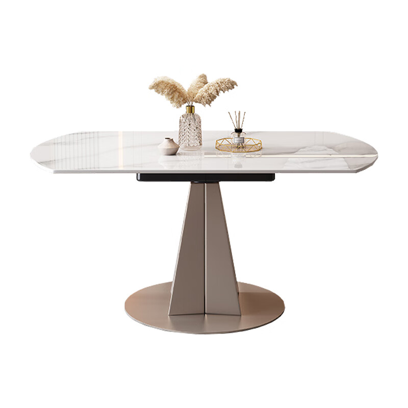 Table à manger en marbre de 1,2 m [rétractable rotatif]