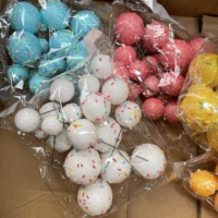 Vente en gros 20 pièces/sac bonbons fausse boule gâteau Topper gâteau décoration fournitures