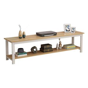 Soporte de TV de Acero y Madera con Estante de Almacenamiento, Diseño Moderno y Sencillo para Sala de Estar - Product Image 5