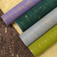 Revêtement mural en liège ignifuge personnalisable avec texture feuille d'or pour appartements et hôtels
