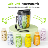 Boîte de rangement pour vitamines et médicaments en ABS+PC à ouverture large, anti-mélange, avec couvercle en plastique, logo personnalisé, fabriquée en Chine