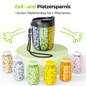 Boîte à médicaments personnalisée avec logo, anti-mélange, large ouverture, pour 6 vitamines variées, avec couvercle en plastique - Product Image 4