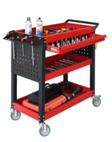 Chariot à outils roulant à 3 niveaux MaoRong, haute qualité, prix bas, atelier, OEM/ODM/OBM, verrouillable, étanche, capacité de 300 kg