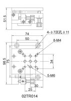 Plataforma Giratoria de Ajuste Fino JK 02TR014 de Aleación de Aluminio, 2 Dimensiones, Inclinación y Rotación, Capacidad de Carga de 2 kg, 1 Año de Garantía