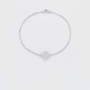 Bracciale Tennis di Lusso Classico Vintage a <span class=keywords><strong>Quadrifoglio</strong></span> in Platino Pt950 con Diamanti Coltivati in Laboratorio, Designer, per Donna, Vendita all'Ingrosso - Product Image 3
