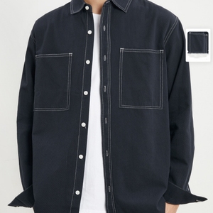Spring 2026 New 100% Cotton Men's Casual <strong>Flannel</strong> Single Breasted Machine Washable Lapel Long-sleeved <strong>Shirt</strong> <strong>Jacket</strong> - Product Image 2