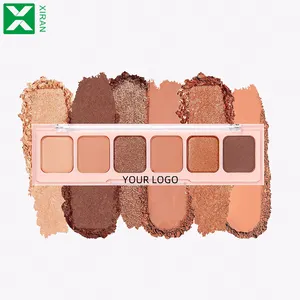 Paleta de sombra de olho natural, etiqueta privada personalizada em 5 cores nude matte, sombra de olhos