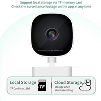Caméra de surveillance sans fil 1080P, vision en temps réel via le cloud et mobile, moniteur de sécurité intérieur, vision nocturne intégrée, 360° ° rotation