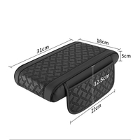 Coussin d'accoudoir de voiture en éponge pour soulagement de la pression du coude, coussin de console centrale avec poches latérales sans interférence, pour BMW Toyota Honda