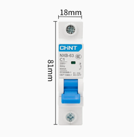 Disjoncteur de haute qualité CHINT MCB NXB-63 -4P 1-6A à double alimentation avec interverrouillage, contrôleur de circuit double