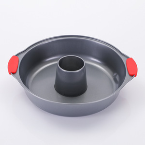 Molde redondo hueco para pasteles, herramienta para hornear de fondo plano de acero al carbono antiadherente para uso doméstico, color gris espacial - Product Image 1