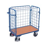 Conteneur à roulettes en acier galvanisé au zinc robuste, design pliable, capacité de 300 kg, roues de 4/5 pouces - Personnalisable pour entrepôt